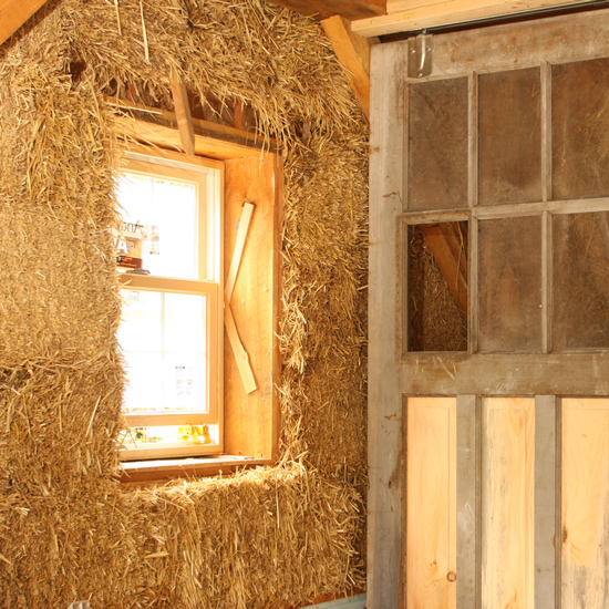 Straw Bale Studio Interior Detail